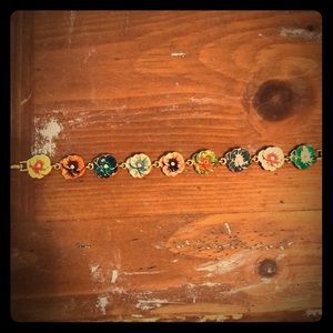 Enameled Flower Bracelet by Joan Rivers